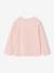 T-shirt BASICS met lange mouwen voor meisjes ecru+lichtroze - vertbaudet enfant 