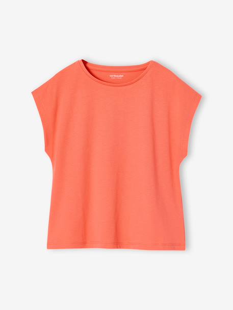 Set van 3 Basics meisjesshirts met korte mouwen bleekblauw+grijsblauw+roze (poederkleur) - vertbaudet enfant 