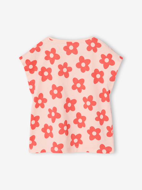 Set van 3 Basics meisjesshirts met korte mouwen bleekblauw+grijsblauw+roze (poederkleur) - vertbaudet enfant 