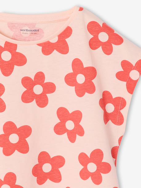 Set van 3 Basics meisjesshirts met korte mouwen bleekblauw+grijsblauw+roze (poederkleur) - vertbaudet enfant 
