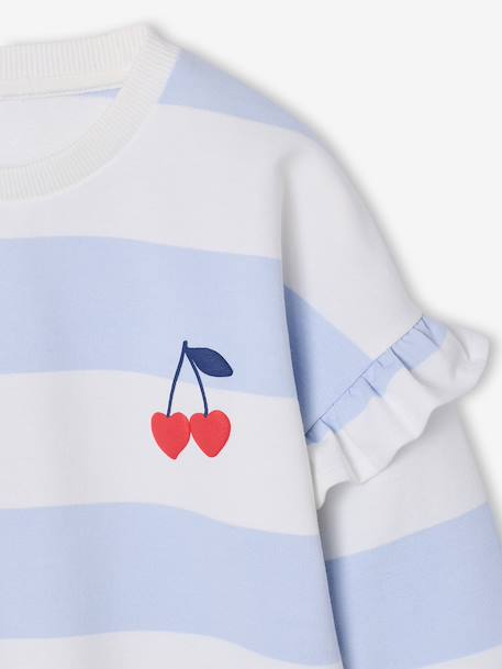 Marinetrui met ruches voor meisjes bleekblauw+marineblauw+oudroze+pioenroos - vertbaudet enfant 