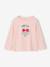 T-shirt BASICS met lange mouwen voor meisjes ecru+lichtroze - vertbaudet enfant 