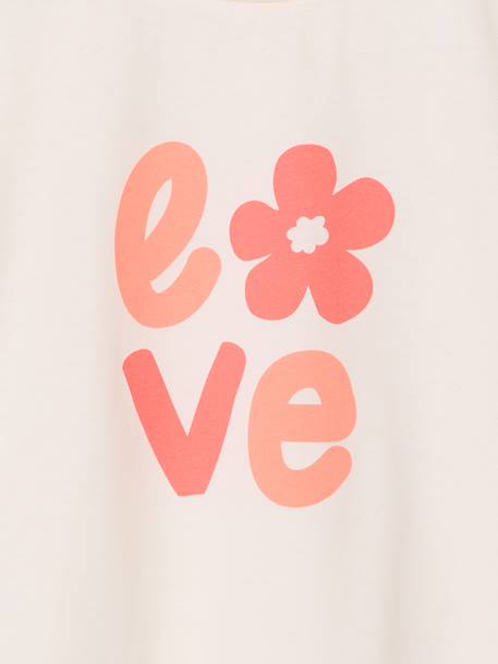 Set van 3 Basics meisjesshirts met korte mouwen bleekblauw+grijsblauw+roze (poederkleur) - vertbaudet enfant 