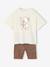Set meisjes t-shirt en short ecru - vertbaudet enfant 