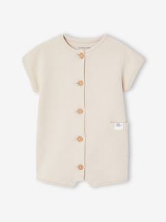 Baby-Salopette, jumpsuit-Babypakje van honingraat gebreid, personaliseerbaar