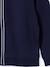 sweater met rits met capuchon voor meisjes marineblauw+oudroze - vertbaudet enfant 
