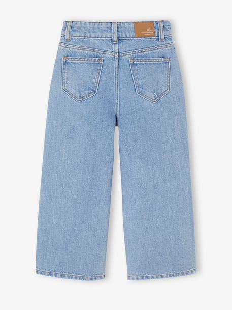 Wijde jeans voor meisjes met sterren denimgrijs+lichtblauw - vertbaudet enfant 