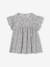 Gebloemde meisjesblouse met korte mouwen en ruches rood, geruit+wit, bedrukt - vertbaudet enfant 