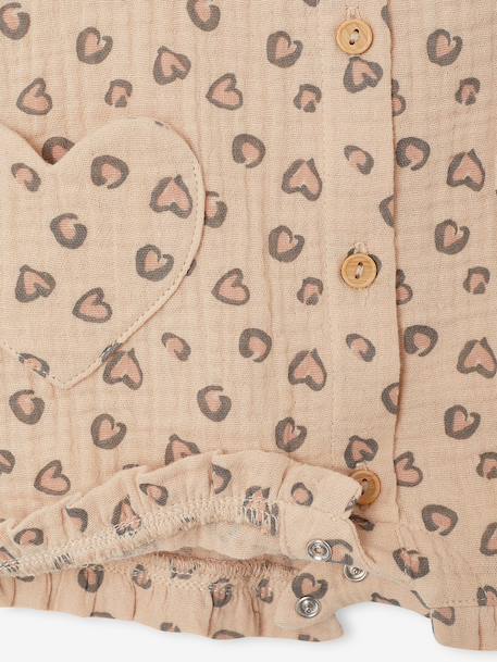 Combishort babymeisjes met print beige - vertbaudet enfant 