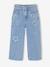 Wijde jeans voor meisjes met sterren denimgrijs+lichtblauw - vertbaudet enfant 