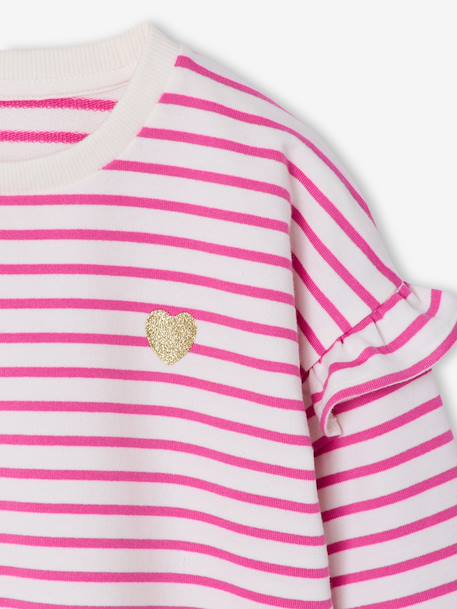 Marinetrui met ruches voor meisjes bleekblauw+marineblauw+oudroze+pioenroos - vertbaudet enfant 