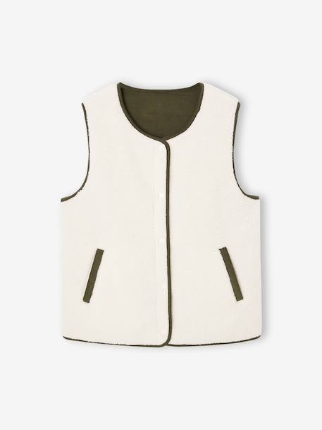 Omkeerbaar vest voor heren capsule familie ecru - vertbaudet enfant 