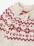 Jacquard trui baby kerst capsule familie ecru - vertbaudet enfant 