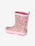 Rubberen regenlaarzen met print voor kinderen, kleutercollectie blauw, bedrukt+veel roze - vertbaudet enfant 