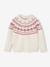 Jacquard trui gemengd kerst capsule familie ecru - vertbaudet enfant 