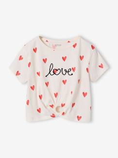 Meisje-T-shirt voor meisjes met een sierlijke strikdetail