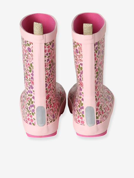 Rubberen regenlaarzen met print voor kinderen, kleutercollectie blauw, bedrukt+veel roze - vertbaudet enfant 