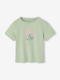 -T-shirt voor meisjes met print en korte mouwen