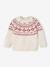 Jacquard trui baby kerst capsule familie ecru - vertbaudet enfant 