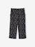 Driekwartsbroek voor meisjes met bloemenprint in katoengaas antraciet+blauw - vertbaudet enfant 