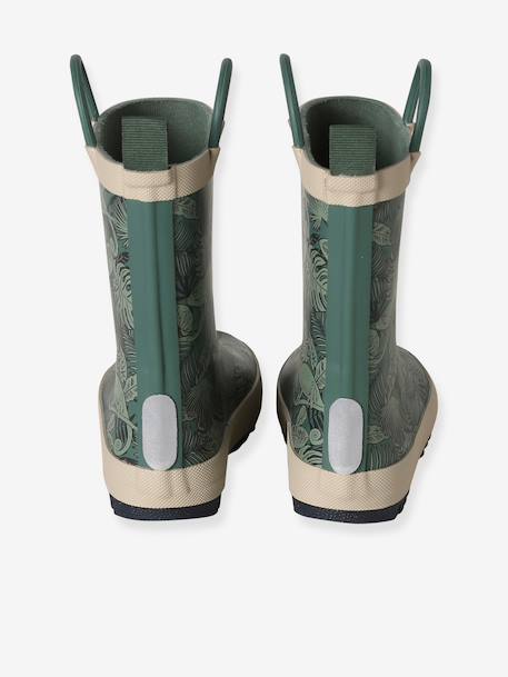 Regenlaarzen voor kinderen, kleutercollectie groen, bedrukt+veel blauw - vertbaudet enfant 