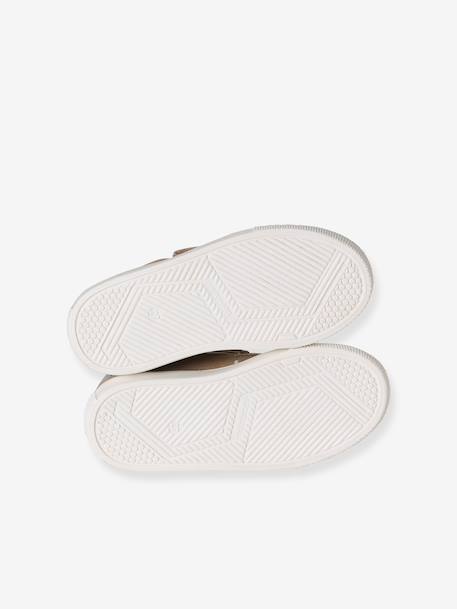 Leren derby's met klittenband voor jongens 6529+beige+marineblauw - vertbaudet enfant 