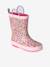 Rubberen regenlaarzen met print voor kinderen, kleutercollectie blauw, bedrukt+ecru+veel roze - vertbaudet enfant 