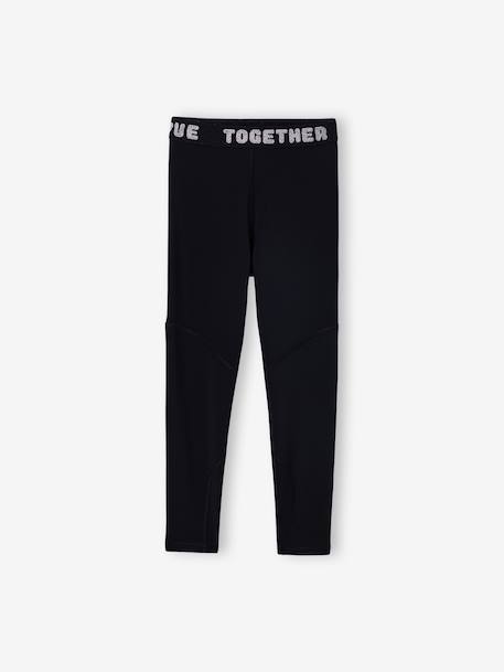 Essentiële legging voor meisjes antraciet+oudroze+saliegroen - vertbaudet enfant 