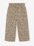 Wijde 'paperbag' meisjesbroek met luipaardprint beige+meerkleurig+vanille - vertbaudet enfant 