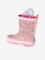 Rubberen regenlaarzen met print voor kinderen, kleutercollectie blauw, bedrukt+ecru+veel roze - vertbaudet enfant 