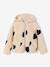 Sherpa vest met capuchon en bloemenprint voor meisjes ecru+vanille+zachtpaars - vertbaudet enfant 