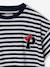 T-shirt voor meisjes met print koraal+marineblauw - vertbaudet enfant 