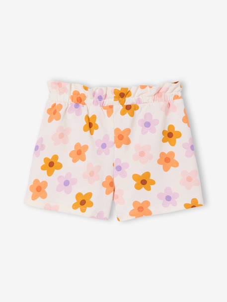 Set van 2 meisjesshorts blauwgroen+mandarijn+marineblauw - vertbaudet enfant 