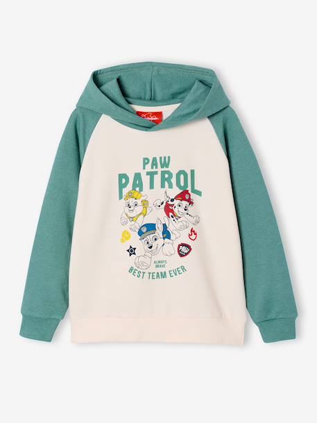 Sweater met capuchon jongen Pat patrouille saliegroen - vertbaudet enfant 