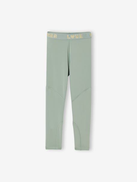 Essentiële legging voor meisjes antraciet+oudroze+saliegroen - vertbaudet enfant 