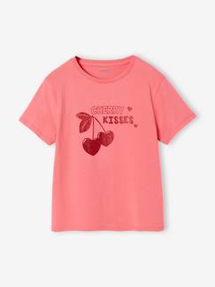 -T-shirt voor meisjes met print en korte mouwen