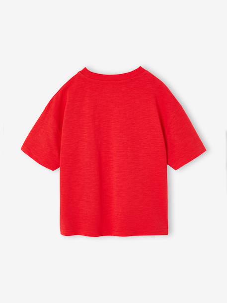 T-shirt voor jongens met print Engels groen+rood - vertbaudet enfant 