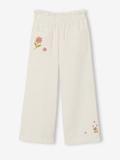 -Wijde broek voor meisjes van katoenen gaas