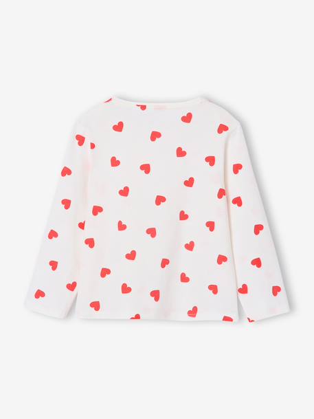 Set van 3 BASICS meisjesshirts met lange mouwen antraciet+ecru+grijsblauw+indigoblauw+koraal+rozen+zachtpaars - vertbaudet enfant 