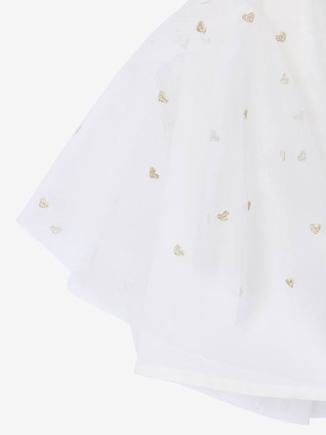 Meisjesrok van tule met lurexborduursel wit - vertbaudet enfant 