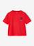 Effen Basics meisjesshirt met korte mouwen abrikoos+rood+snoepjesroze - vertbaudet enfant 