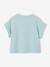 T-shirt voor meisjes met paillettenmotieven blauwgroen+ecru+lila - vertbaudet enfant 