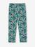 Driekwartmeisjesbroek voor meisjes met bloemenprint marineblauw+rood - vertbaudet enfant 