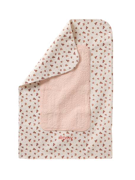 Personaliseerbare aankleedkussenhoes HANOÏ beige, bedrukt+ecru / bladgroen+meerkleurig+saliegroen - vertbaudet enfant 