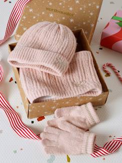 -Kerstcadeauset voor meisjes muts + snood + wanten/handschoenen