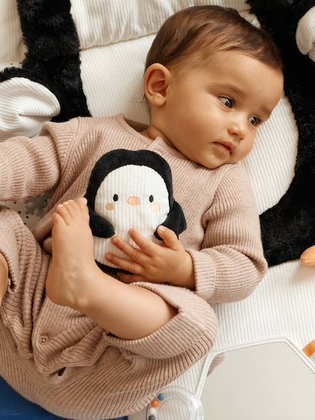 Zacht speelkleed CROQUE LA VIE beige+ecru+rood+sinaasappel+zwart - vertbaudet enfant 