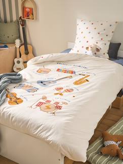 -Bedset dekbedovertrek + kussensloop voor kinderen MUSIQUE LEXIQUE met gerecycled katoen