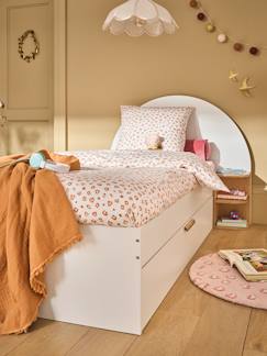-Kinderbed 90x190cm met opbergruimtes + omkeerbaar nachttafel Japi