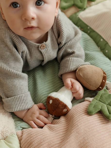Zacht speelkleed CROQUE LA VIE beige+ecru+rood+sinaasappel+zwart - vertbaudet enfant 