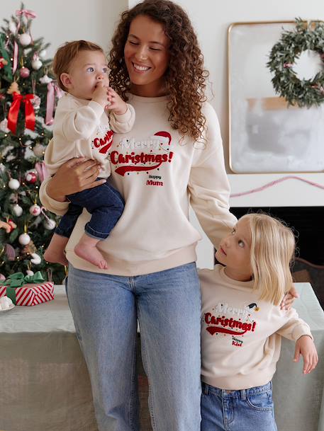 Kinder sweater kerst familie capsule vanille - vertbaudet enfant 
